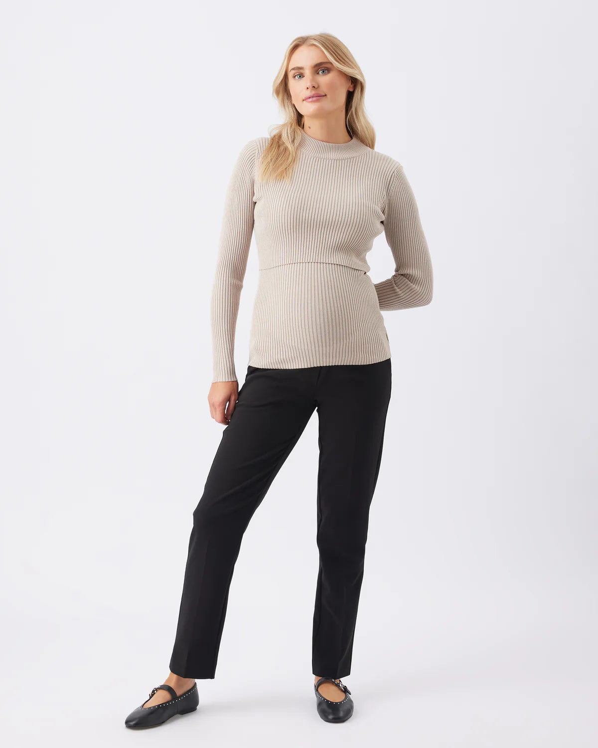 Lift up nursing knit Stone