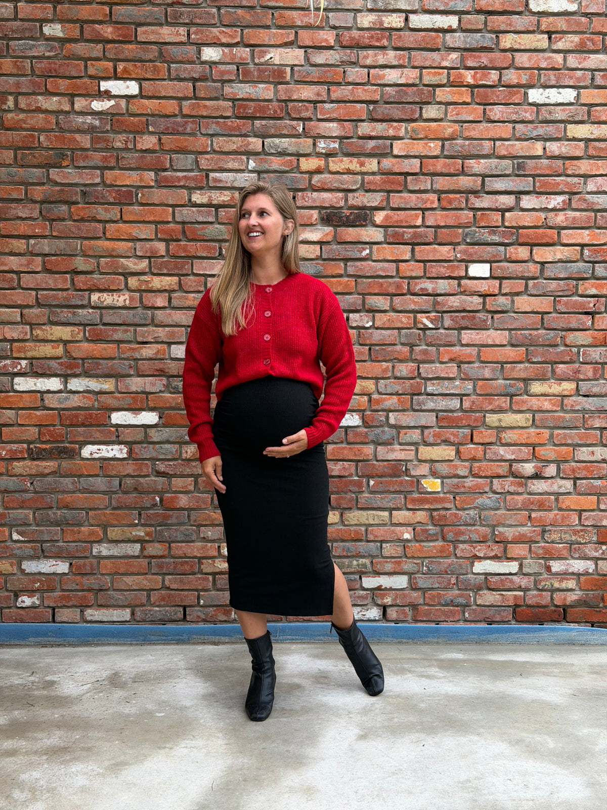 Cardigan LS jester red