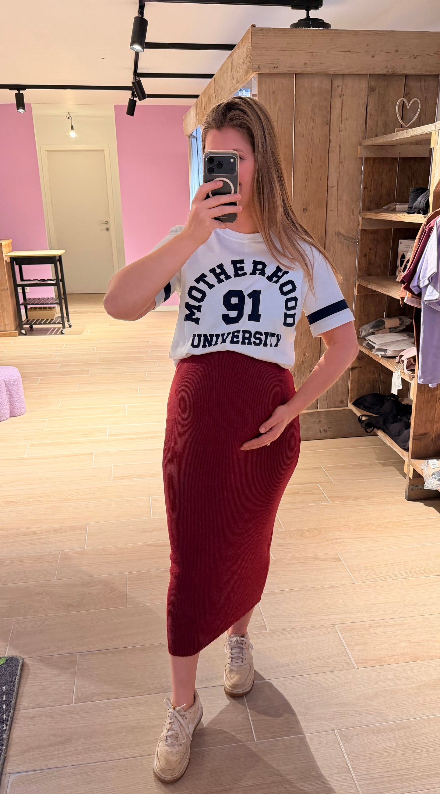 Skirt OTB midi tibetan red