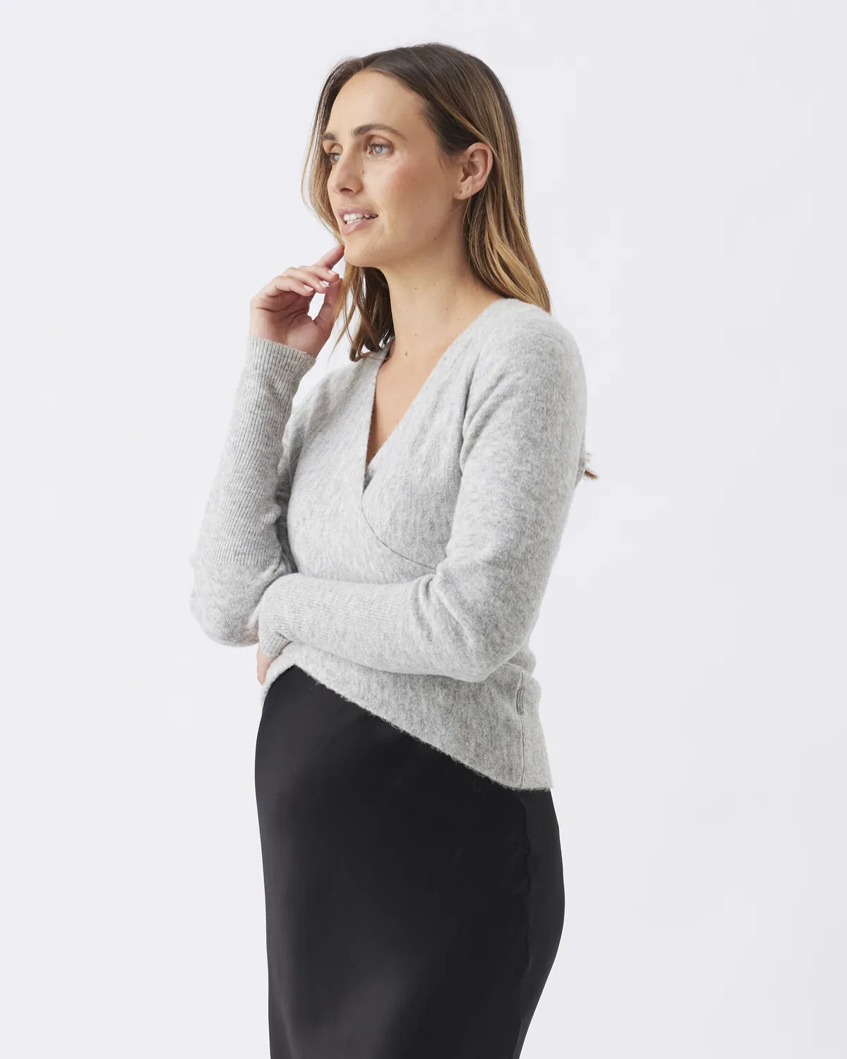 Willa nursing knit silver
