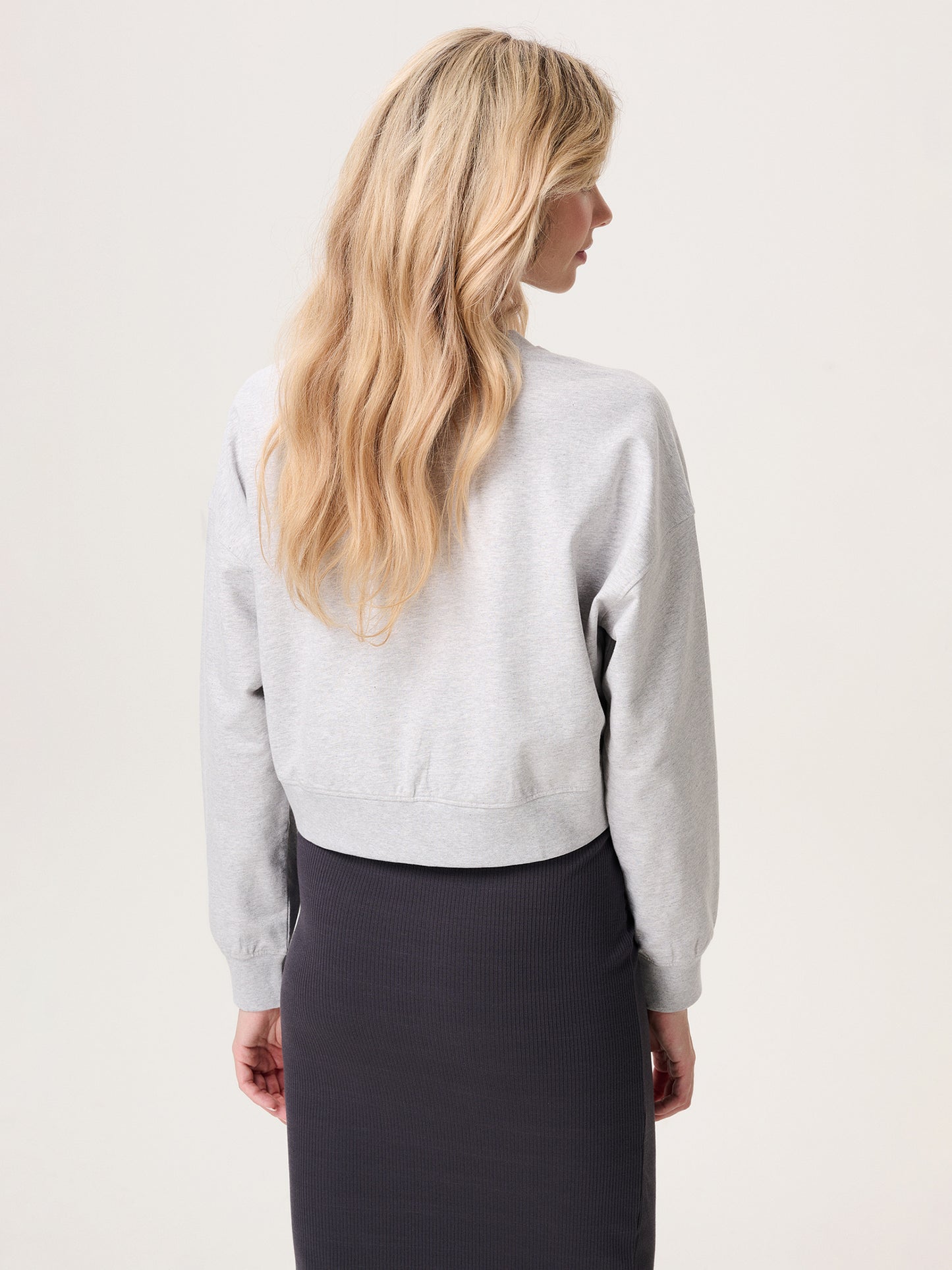 Nursing sweater motherhood grey