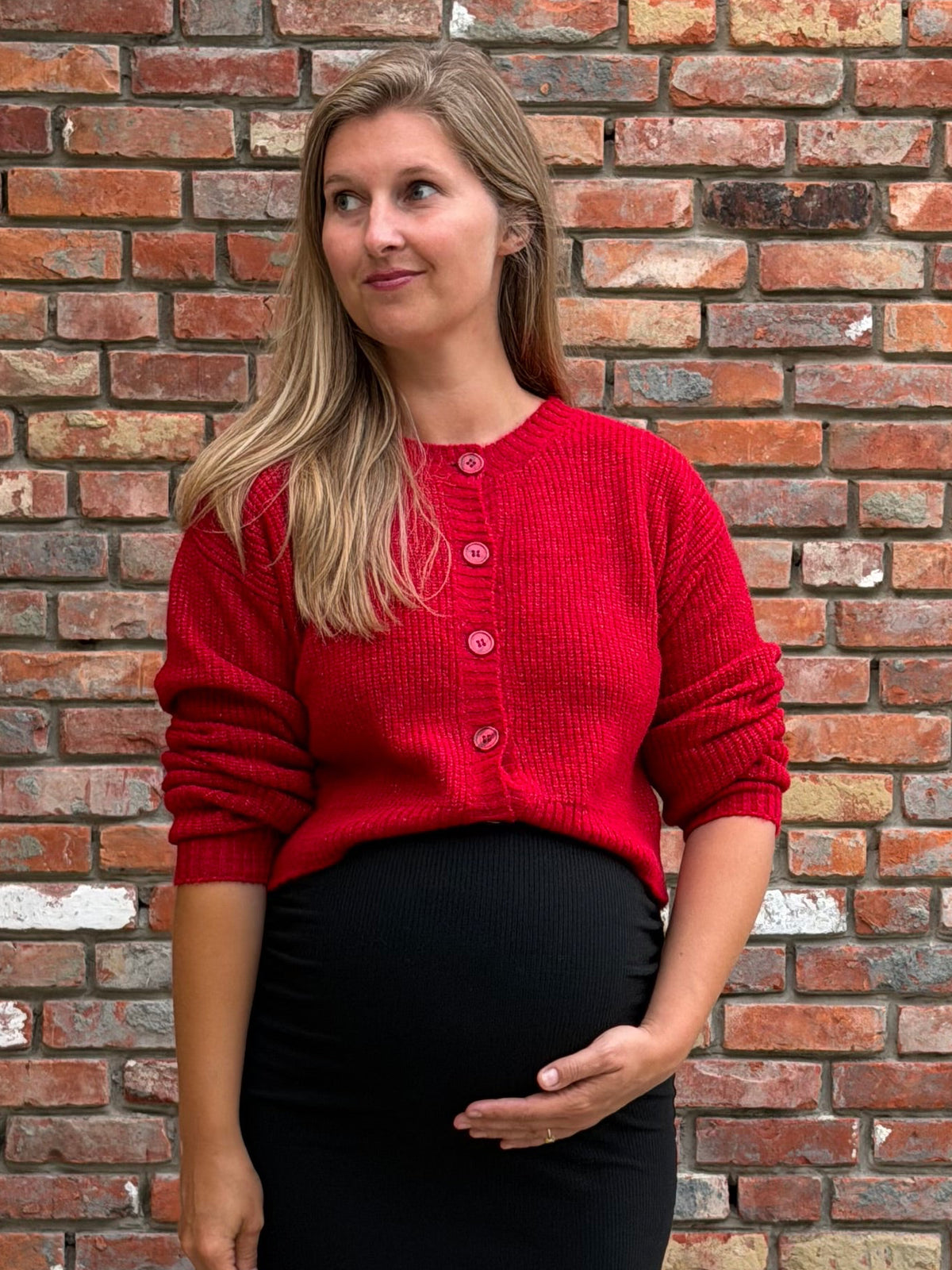 Cardigan LS jester red
