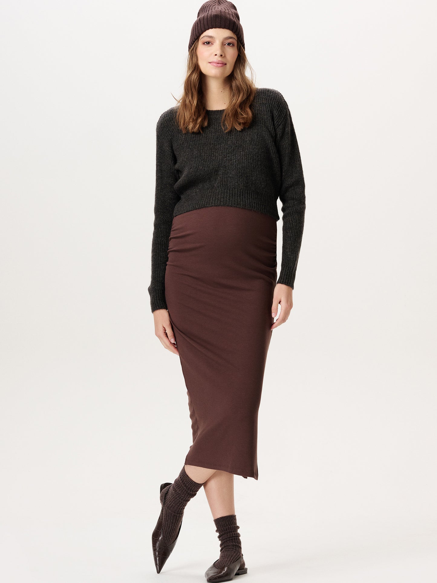 Skirt OTB midi brown