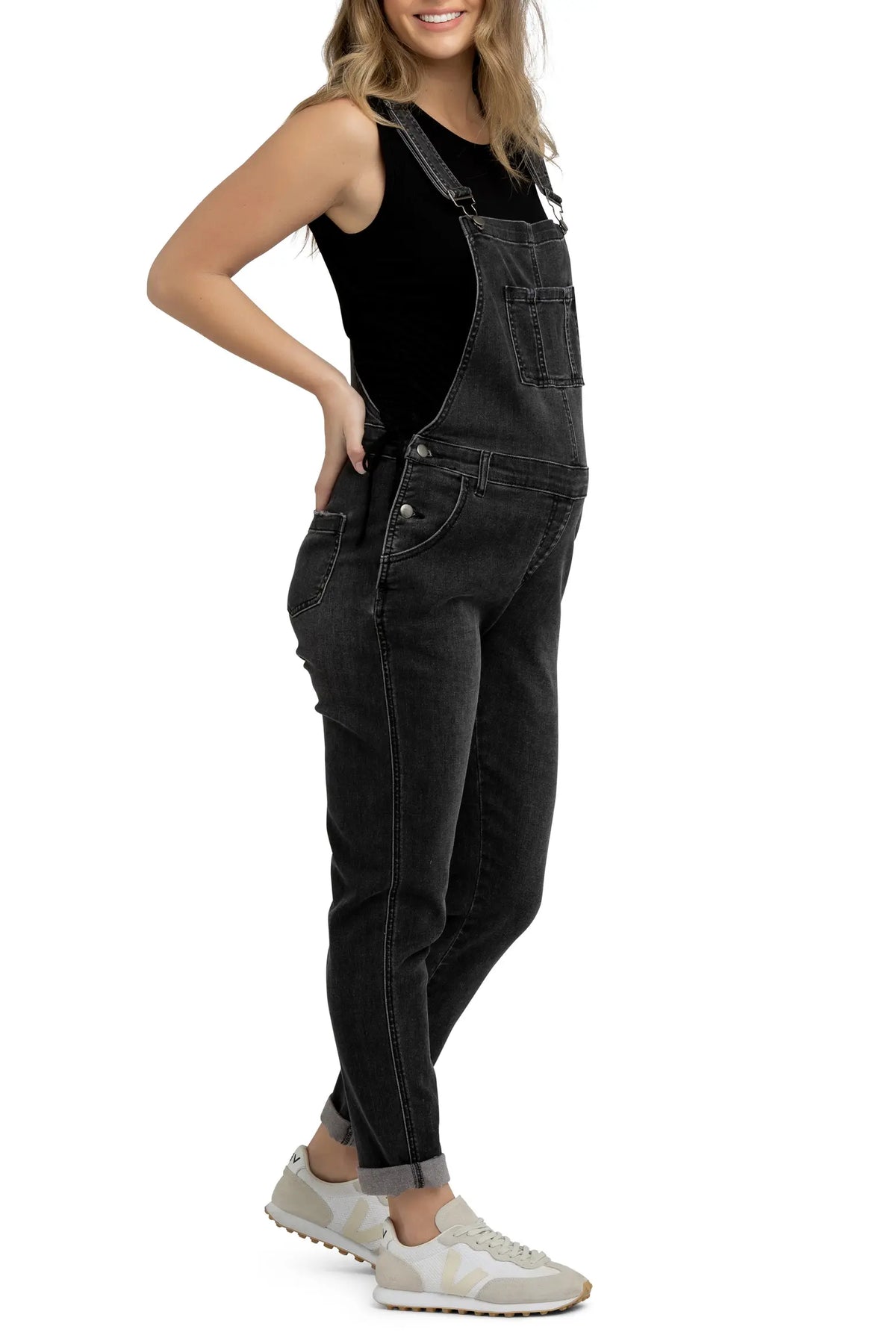 Denim overall black