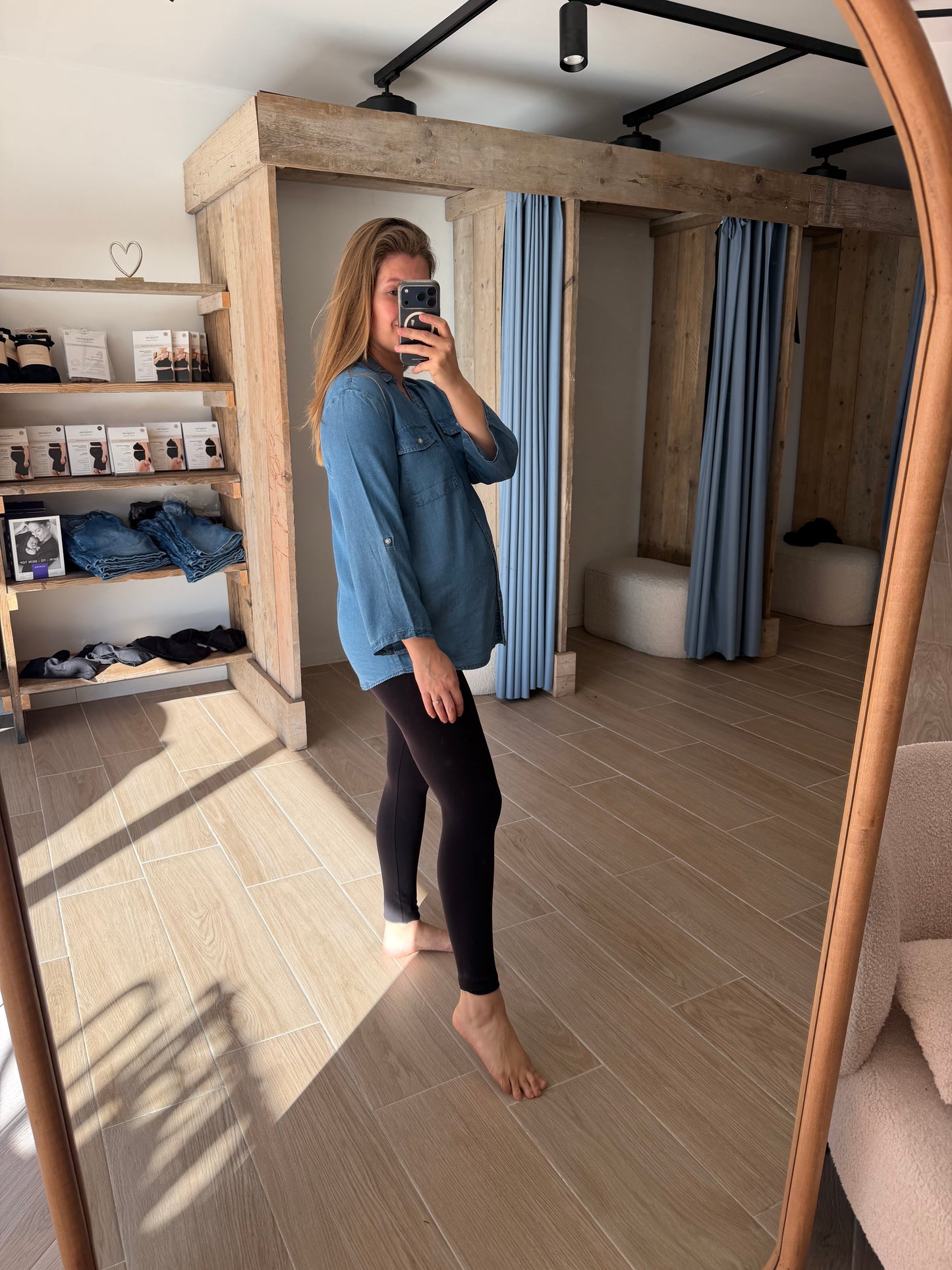 Bree loose shirt blue denim
