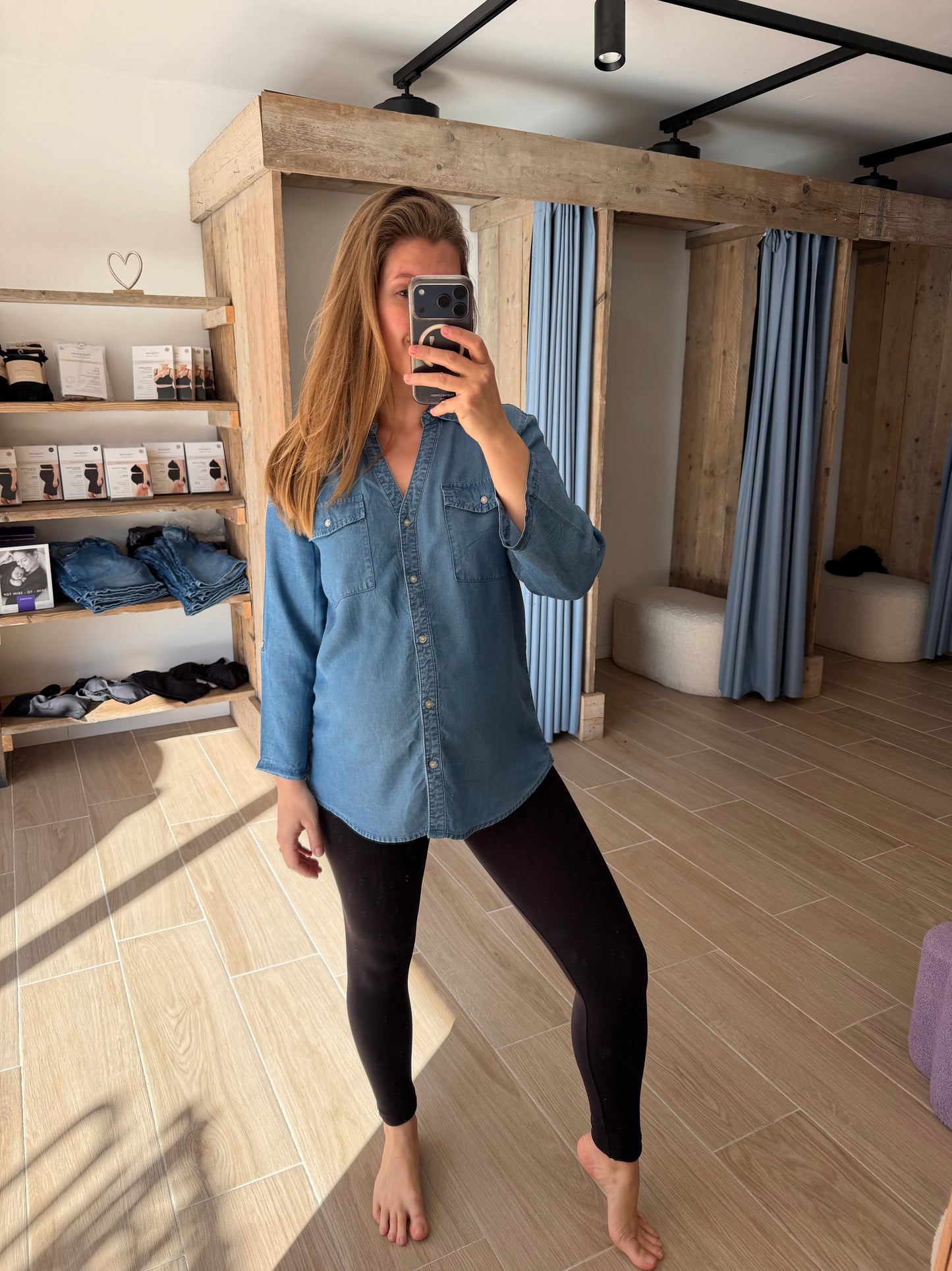 Bree loose shirt blue denim