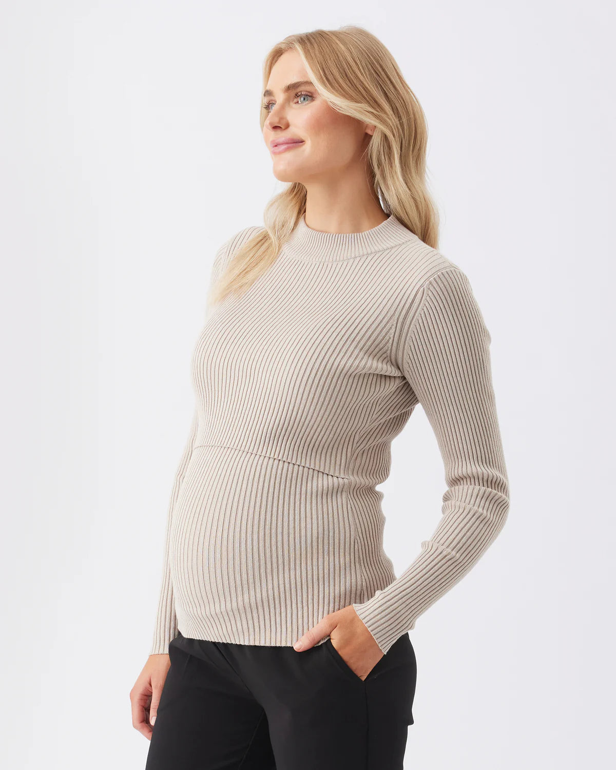 Lift up nursing knit Stone