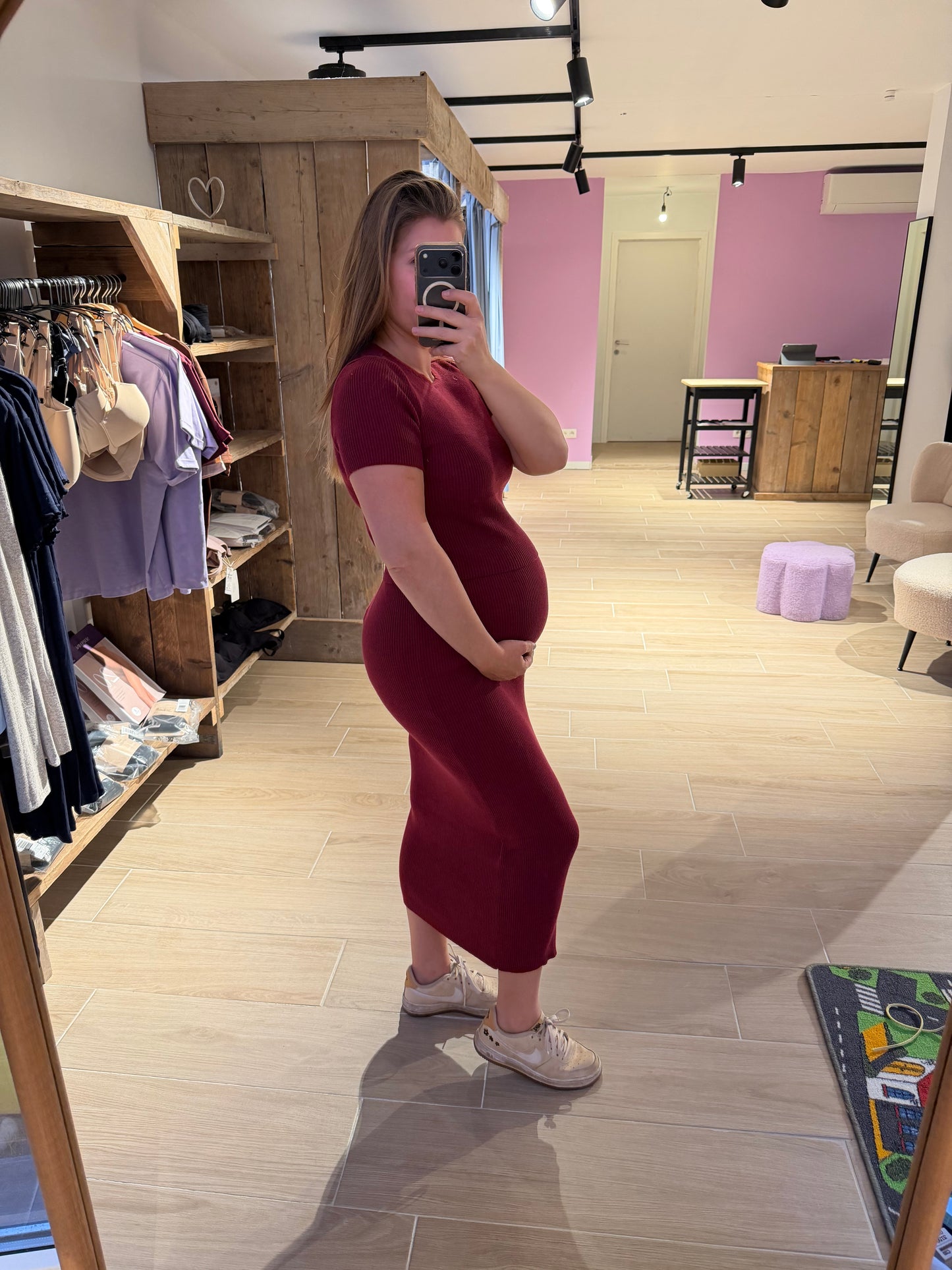 Skirt OTB midi tibetan red