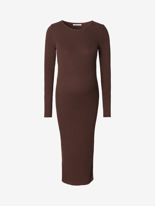 Dress LS midi Brown