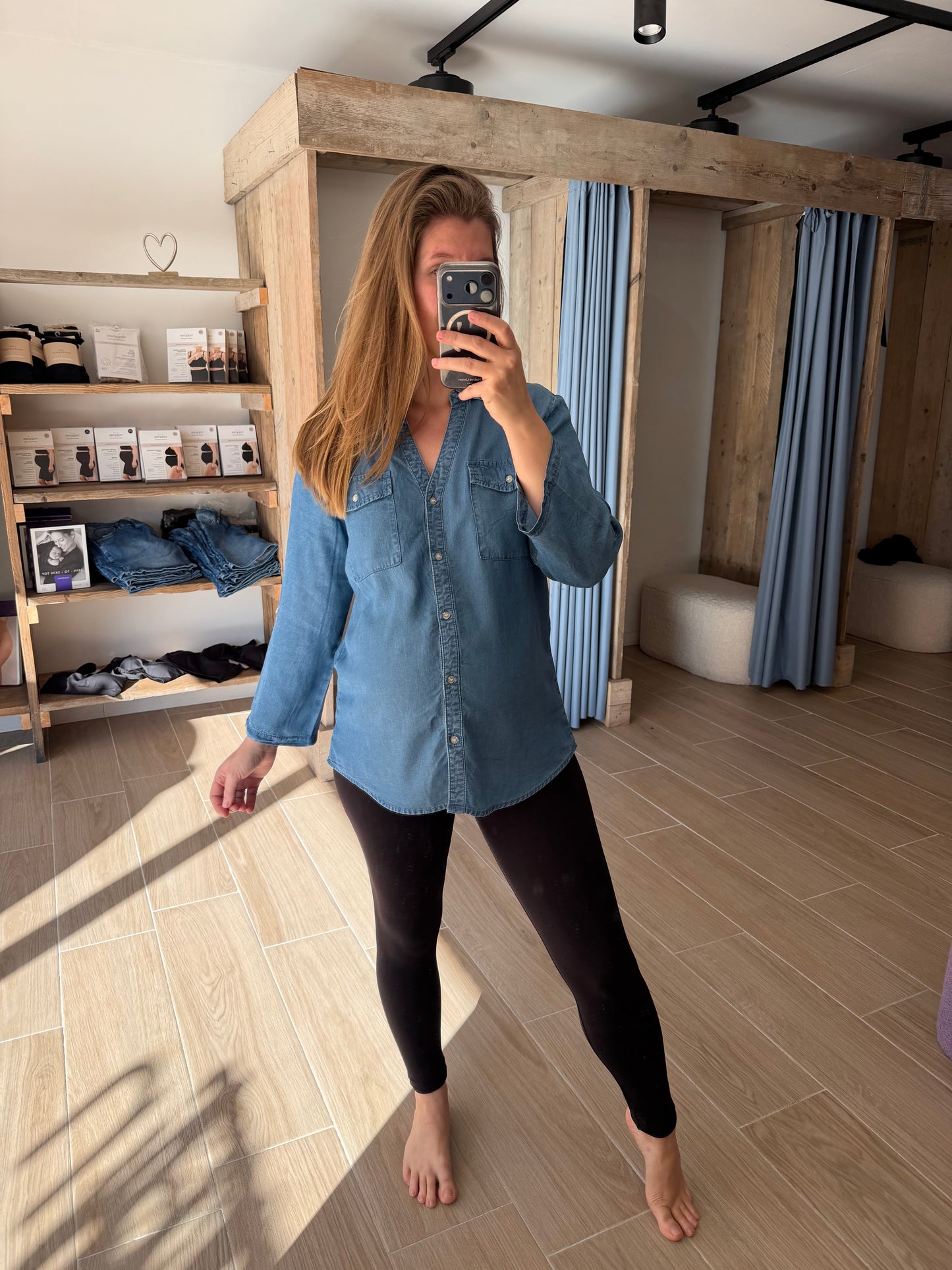 Bree loose shirt blue denim