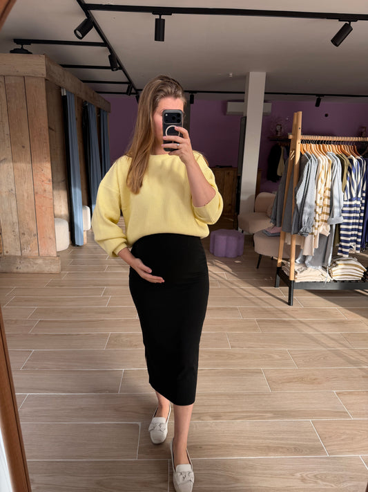 Knit cropped yellow