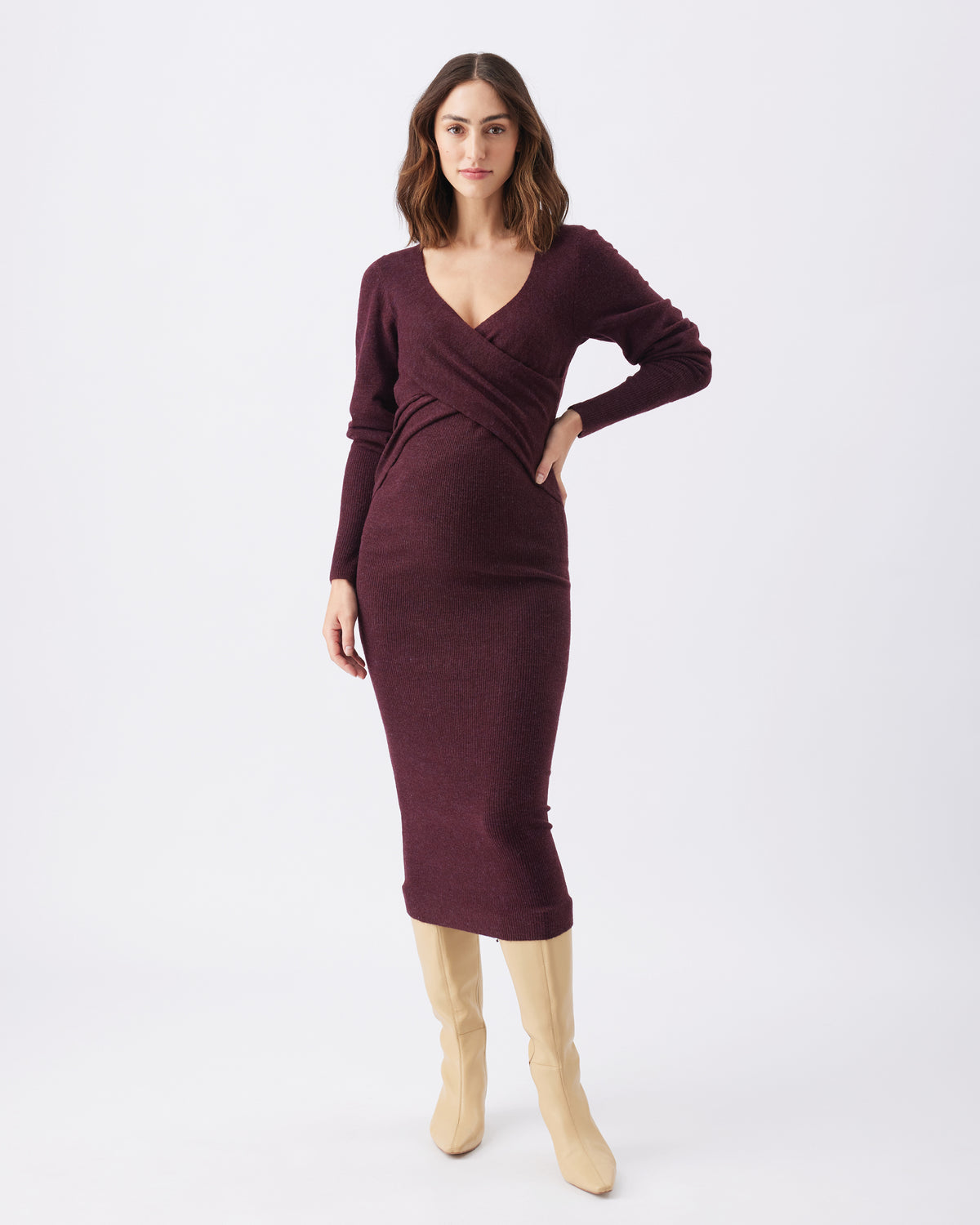 Heidi dress burgundy