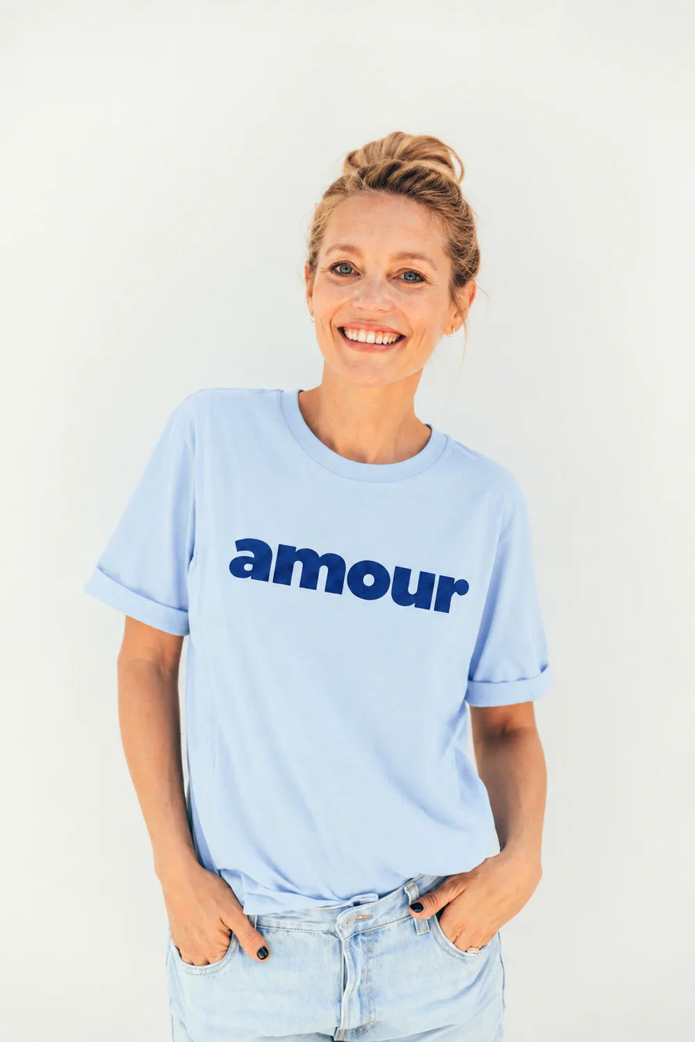 Borstvoedings shirt amour blue