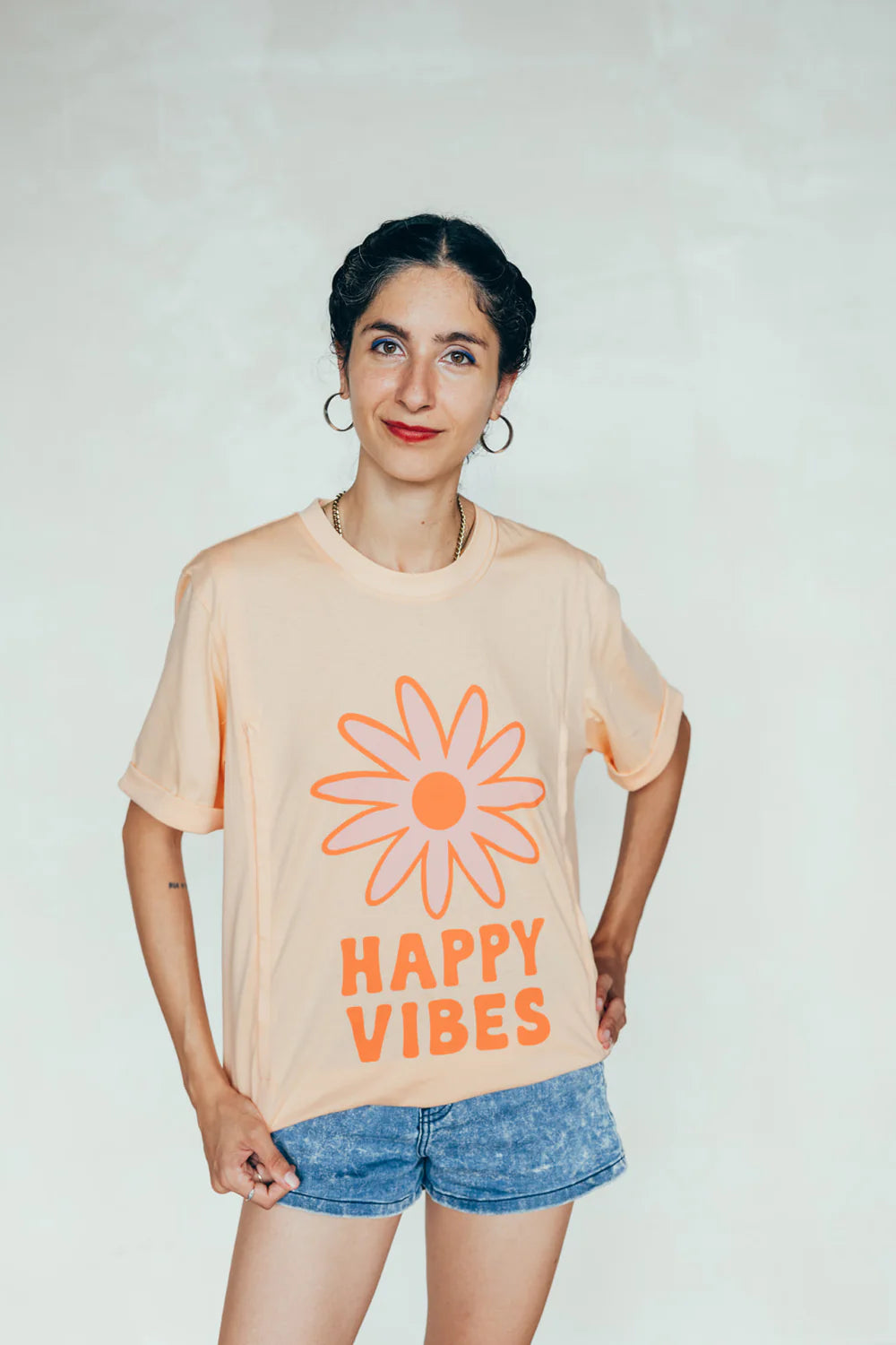 Borstvoedings shirt happy vibes