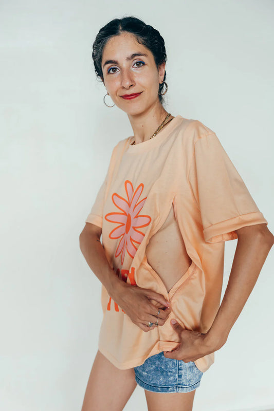 Borstvoedings shirt happy vibes