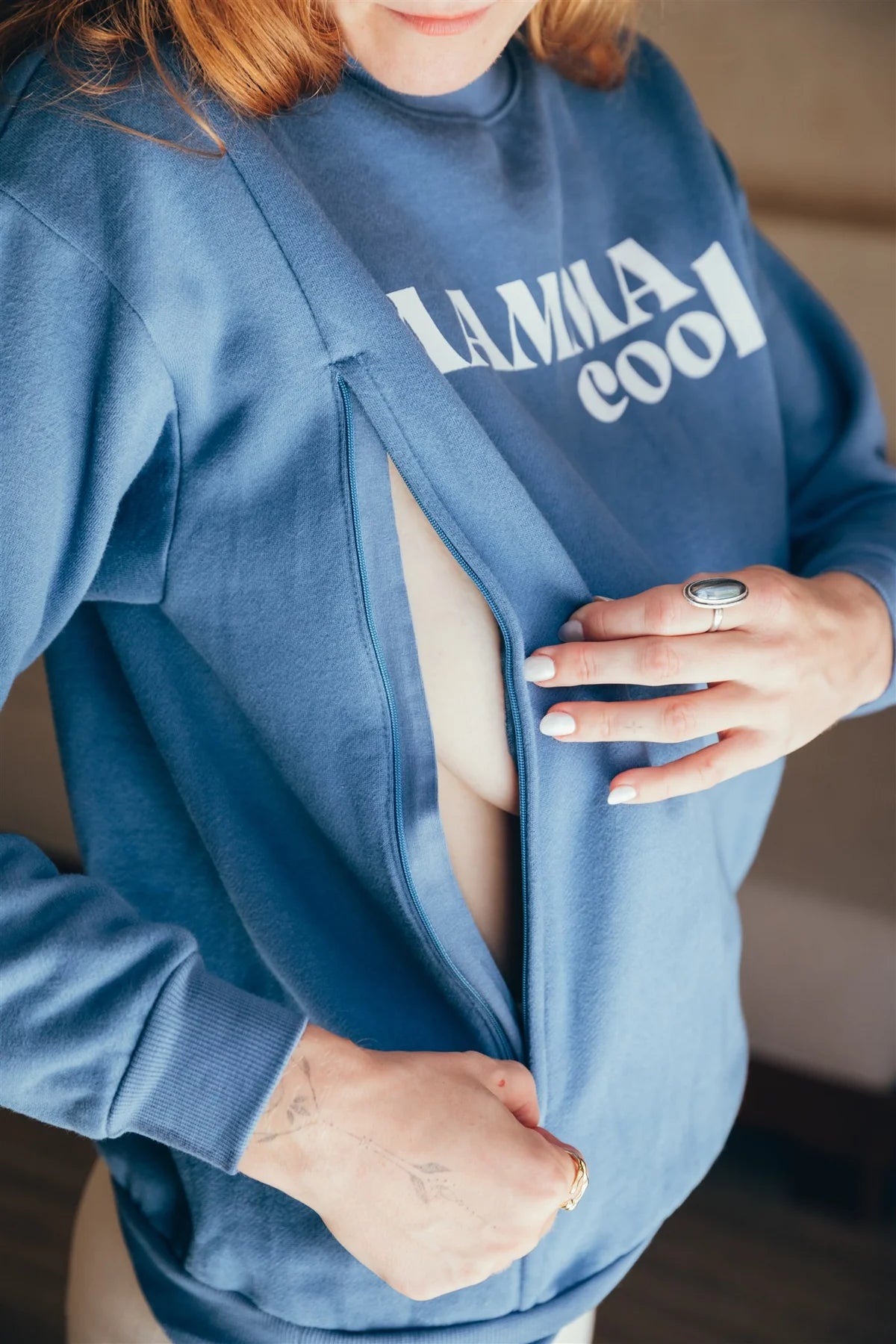 Nursing sweater mama cool