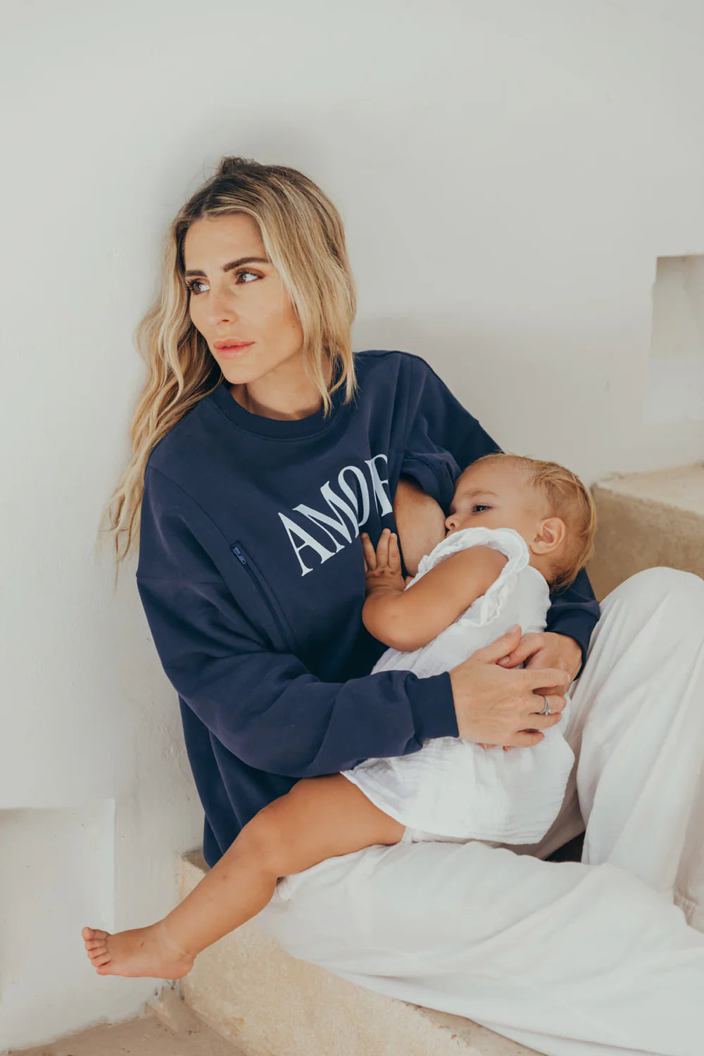 Nursing sweater Amour Marine