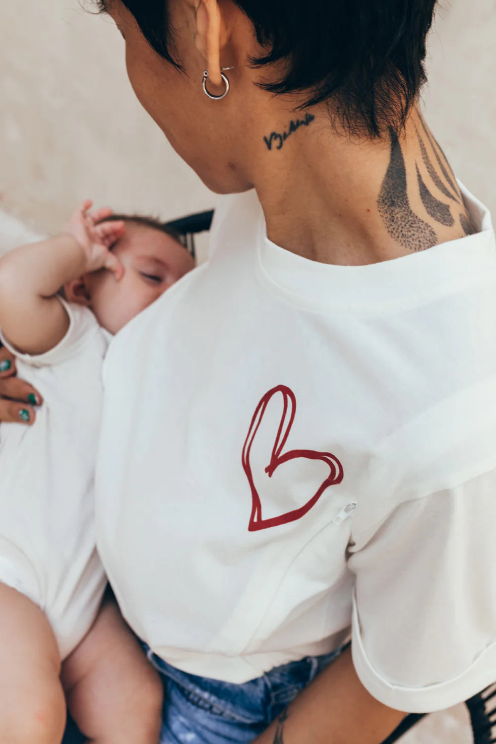 Nursing t-shirt Red heart
