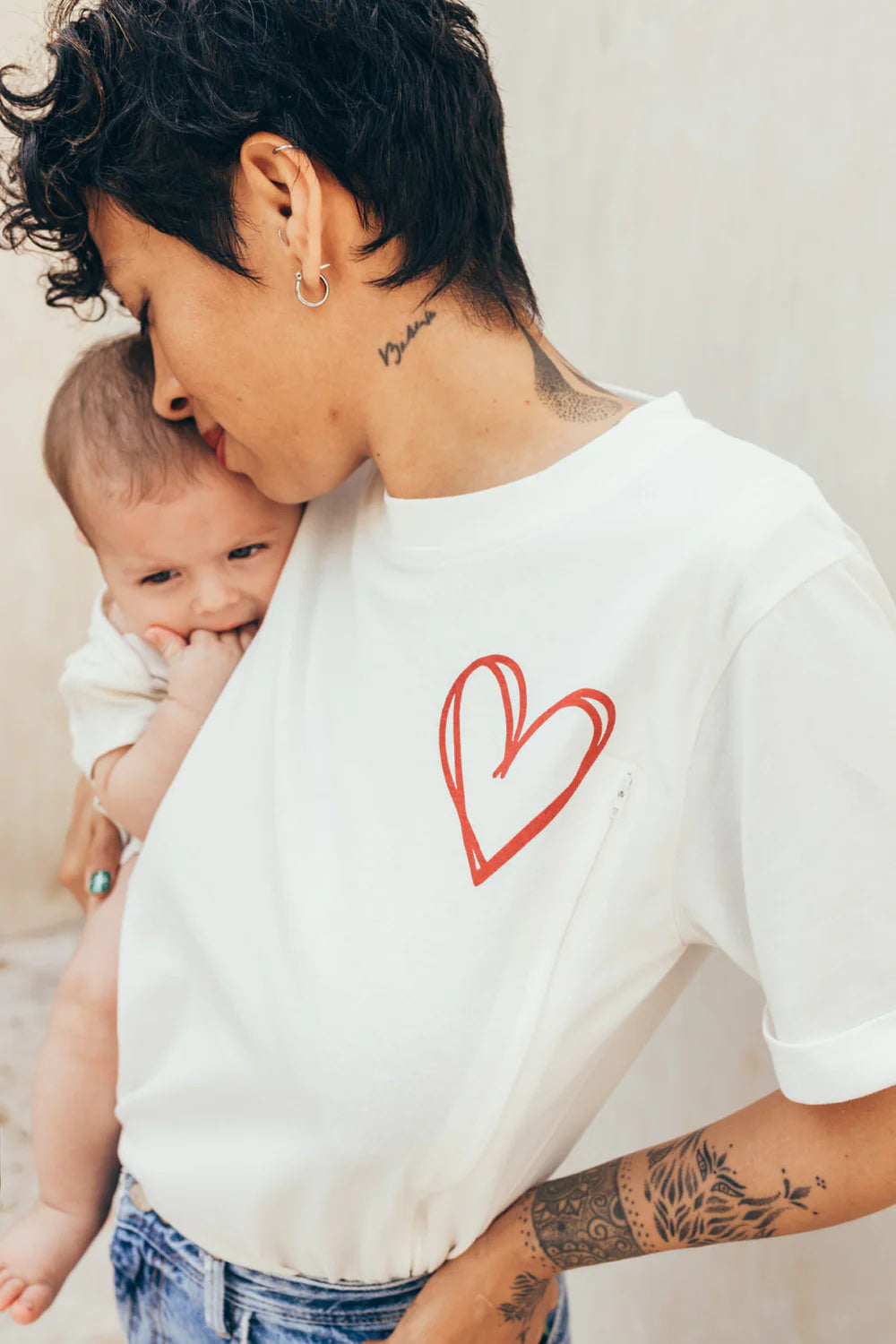 Nursing t-shirt Red heart