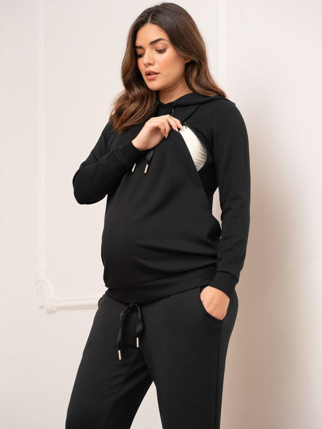 Perdita nursing Hoodie Black