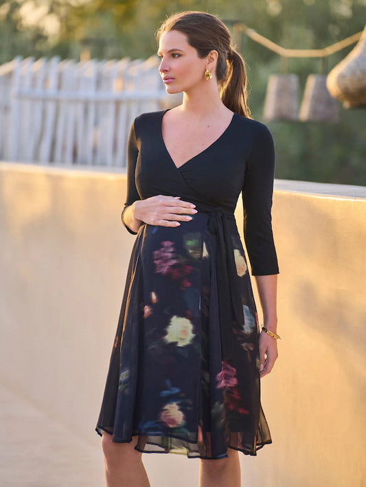 Wrap nursing dress Petunia