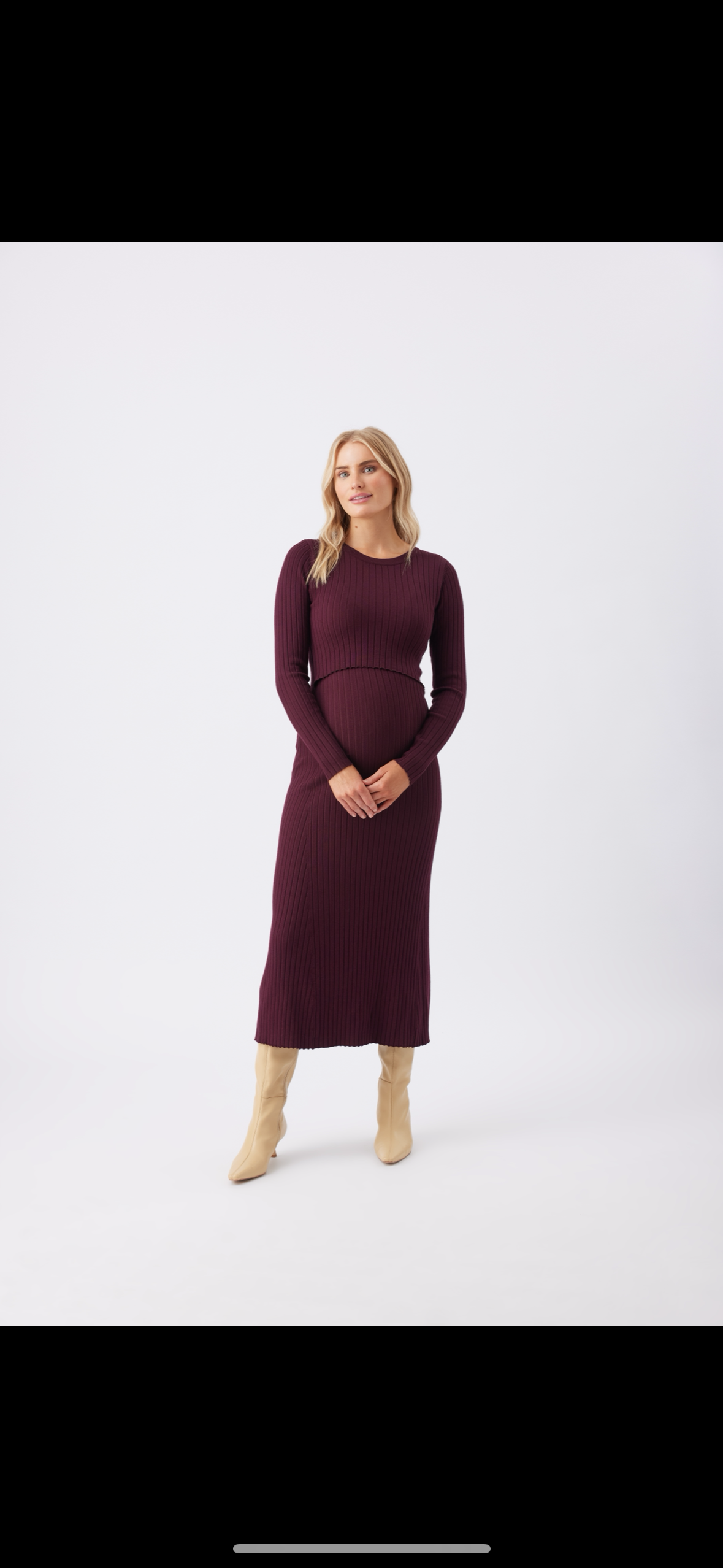 Eden knit dress maroon