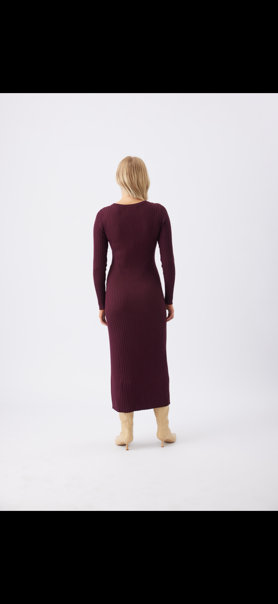 Eden knit dress maroon