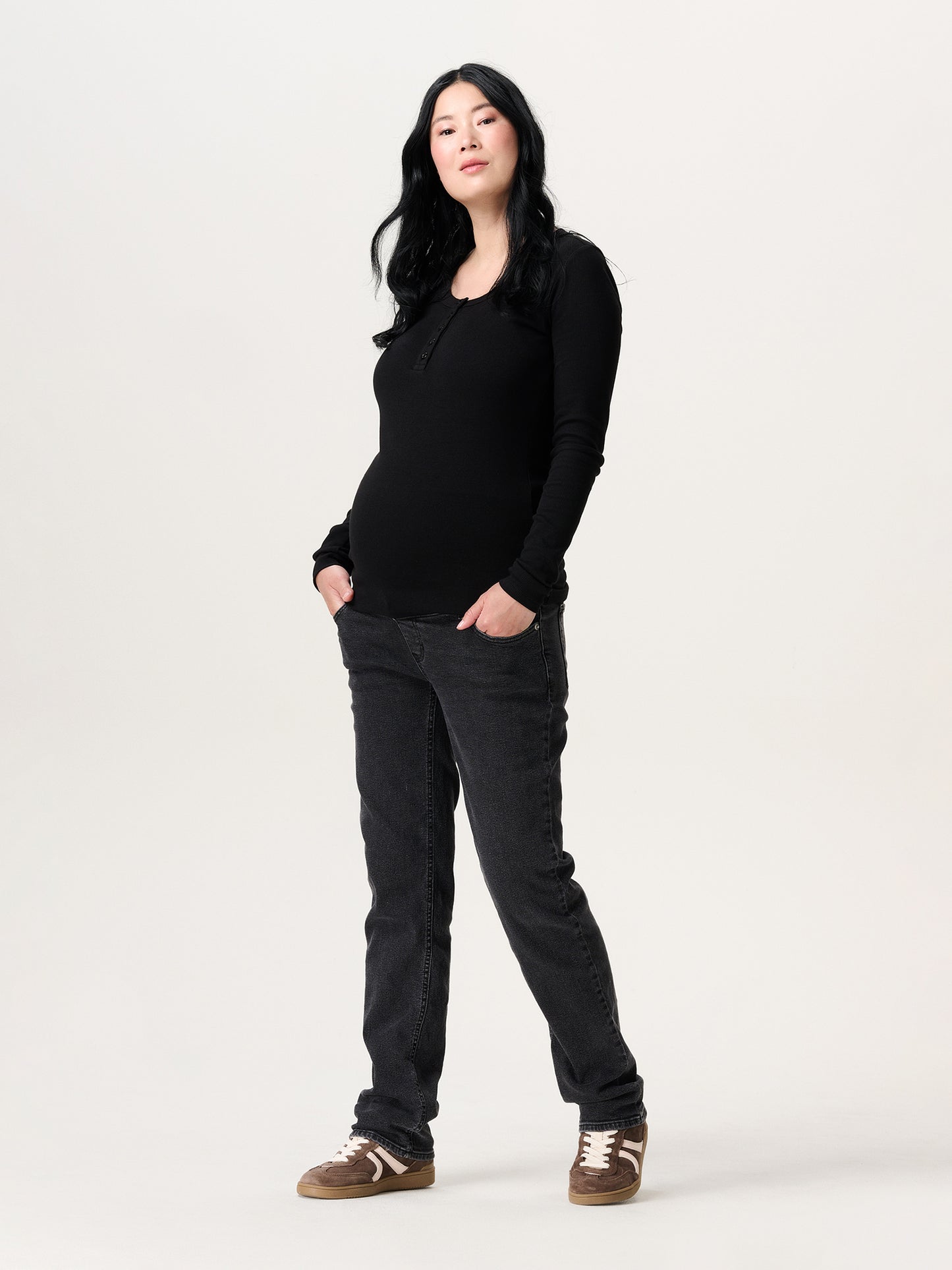 Jeans straight leg dark wash