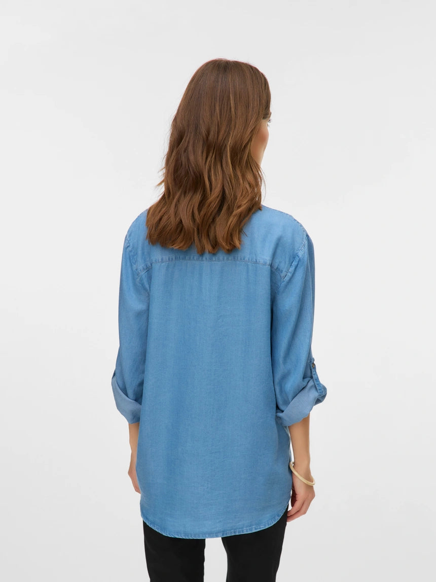 Bree loose shirt blue denim