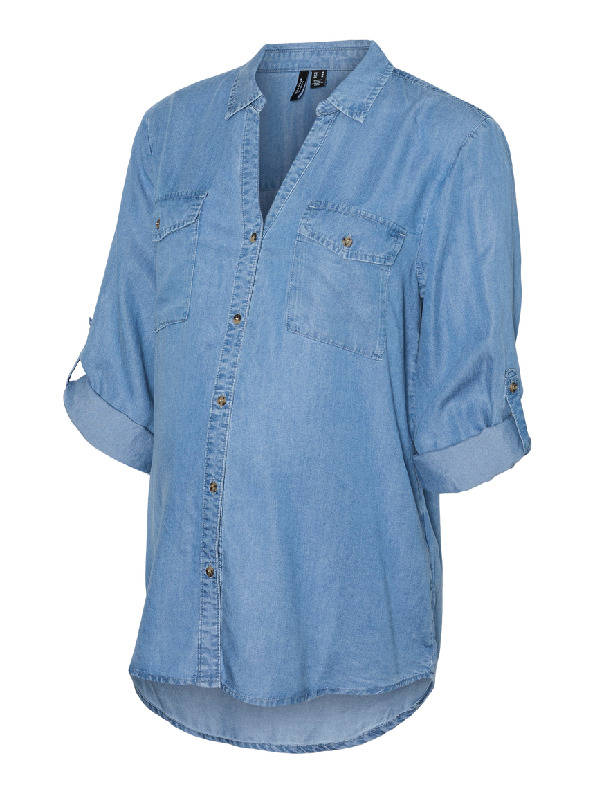 Bree loose shirt blue denim