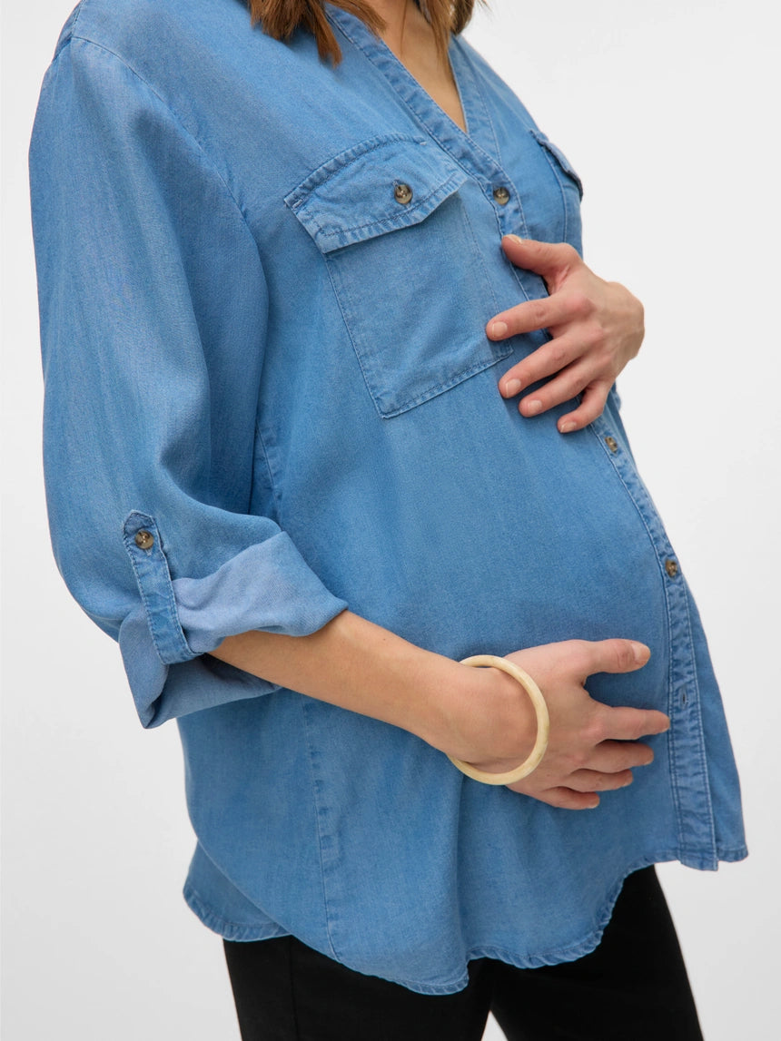 Bree loose shirt blue denim