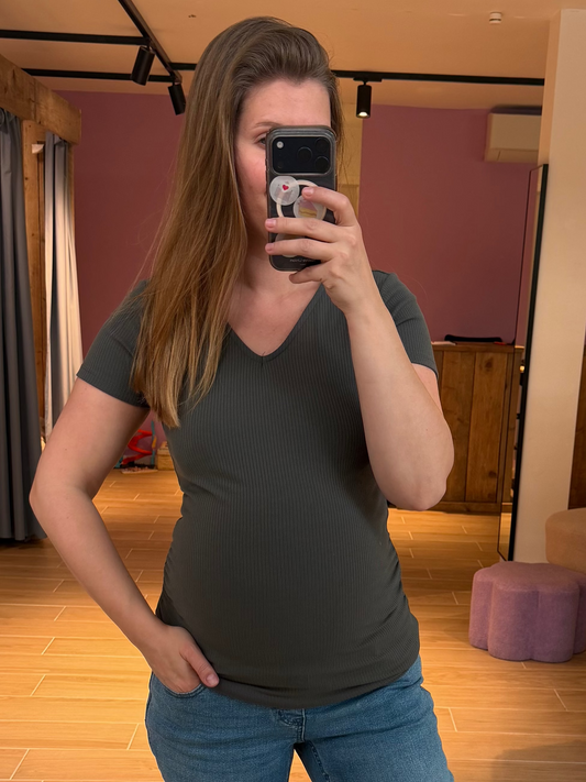 Jadie olive top