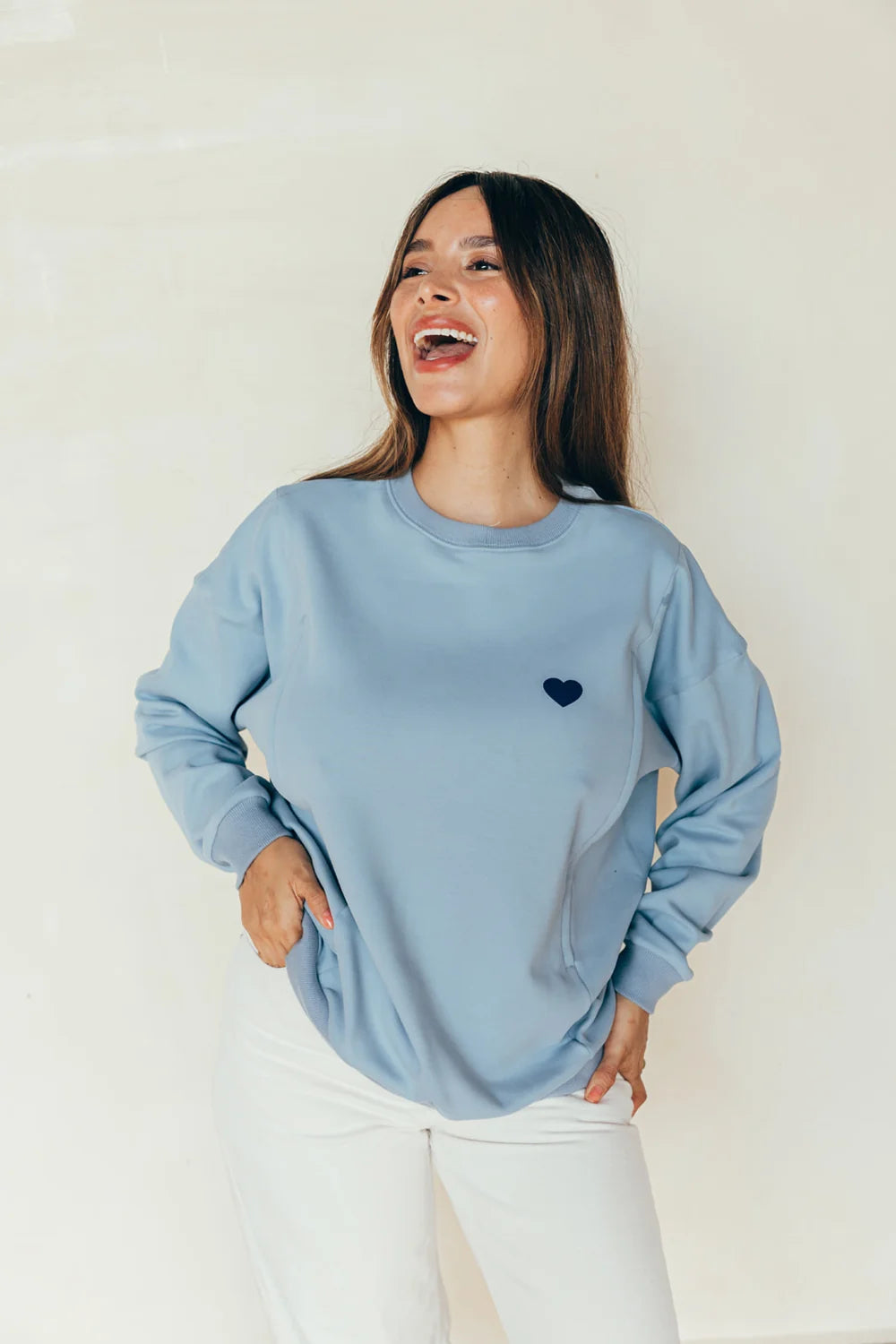 Borstvoedingstrui blauw met hartje