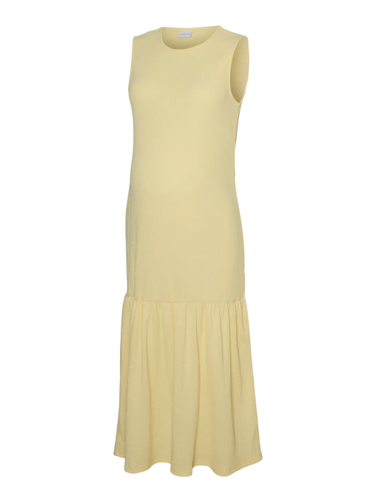 Caileen sl jrs yellow midi jurk
