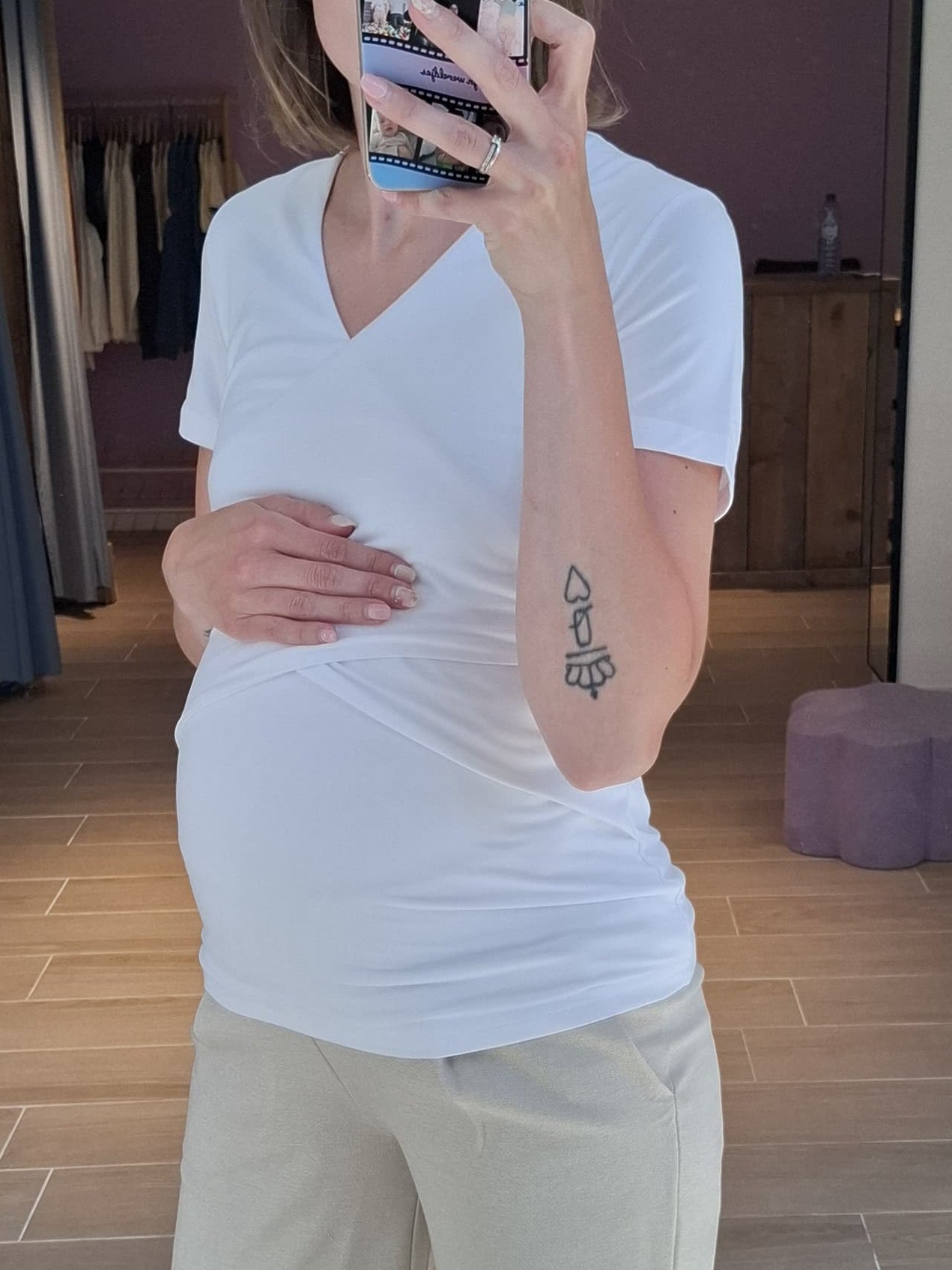 Luxe tee nursing white